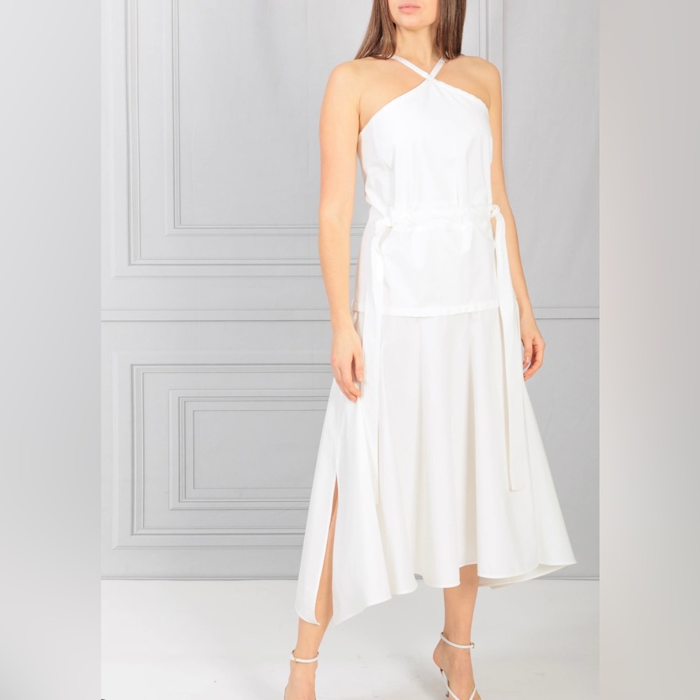NWT Provenzano Schouler white poplin dress; size 8